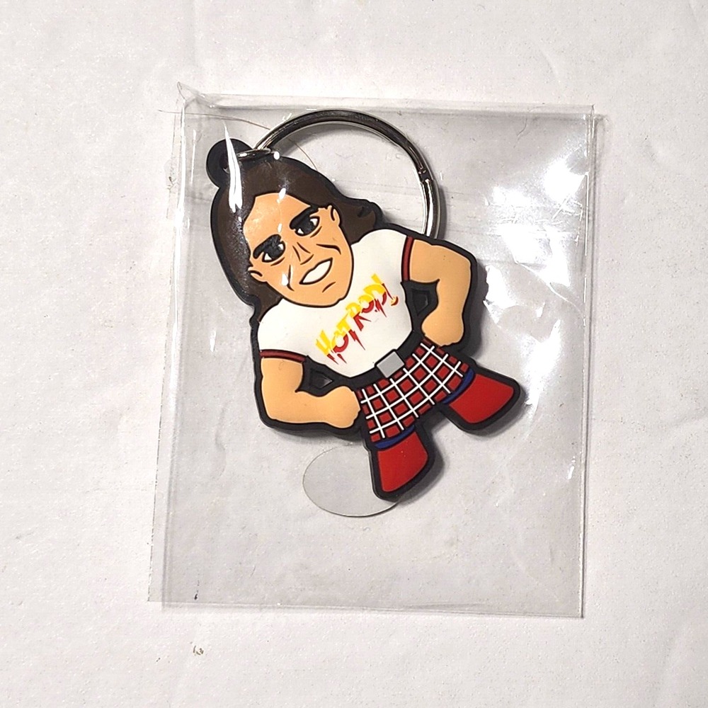 Pro Wrestling Crate WWF WWE Rowdy Roddy Piper Hot Rod Keychain 2" New